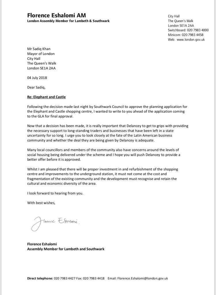FloEshalomi's tweet photo. @jackbuck123 @LatinElephant @UpTheElephant_ @rebeccalury @paulwfleming @karleastham @MerrillDarren @cllrmseaton @helendennis80 @35percent_EAN This is my letter to Sadiq but yes very happy to meet you all 👍🏾 https://t.co/luEHYR41nd