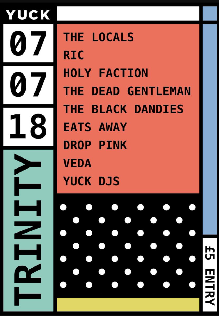 07.07.18 , come us @trinitybar and 7 other great bands x