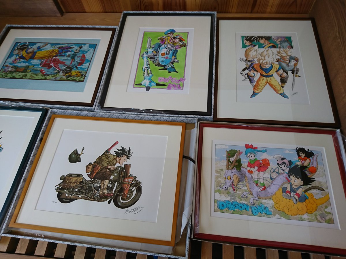 Db人生 ドラゴンボール 複製原画 リトグラフ たまには箱から出してあげないと バイク悟空は鳥山明先生の直筆サイン付き