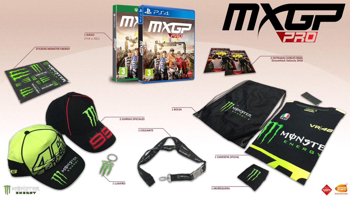 BandaiNamcoES's tweet photo. ¡¡Si te apasionan las motos y la adrenalina, no dejes pasar nuestro concurso con @MonsterEnergyES!!
 
1. Sigue a @MonsterEnergyES + @bandainamcoes
2.  Like + RT este tweet
3.  Etiqueta al amigo que quieres que te acompañe a la Dreamhack de Valencia
 
¡Solo hasta el 10 de Julio! https://t.co/fzIX8rDyX0