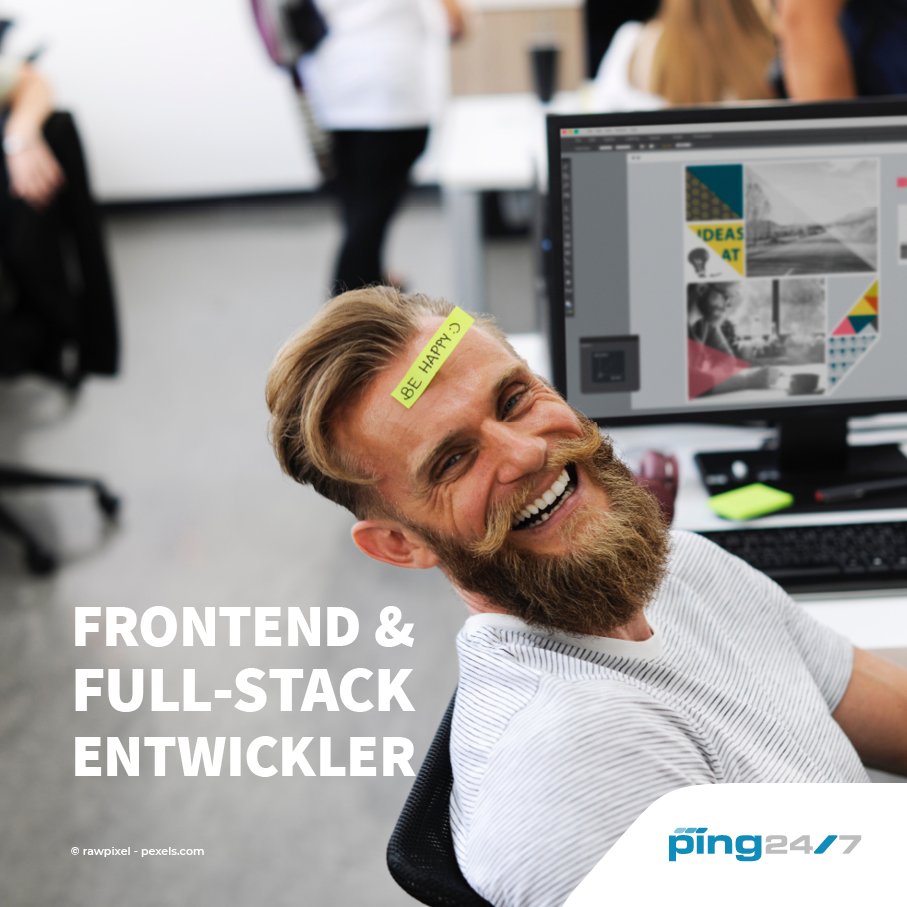 ping247's tweet photo. #Entwickeln im #Team und #Freude am #Frontend? #Kreativer #Freiraum und komplexe Aufgaben? 

Dann bist Du bei uns genau richtig!

Zu den Stellenbeschreibungen: https://t.co/d1pppKgLxe https://t.co/5K07Fbxh4W