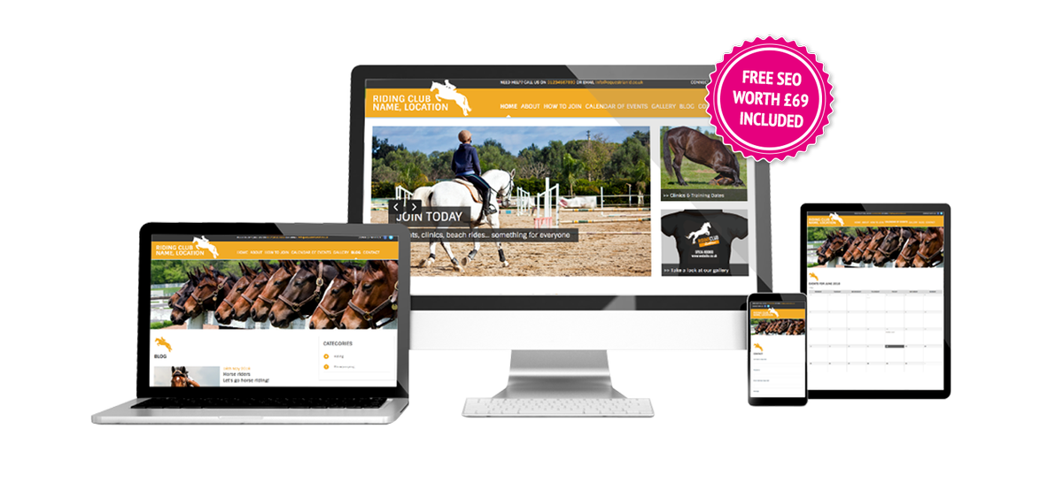 Equestrian_ID's tweet image. Are you a horse riding club in need of a new website? We have just launched our new riding club template to make things easier for you! We just need to change the colours, add your logo &amp;amp; content, and it&apos;s all ready to go! Take a look at equestrianid.co.uk/website_templa… #riderhour