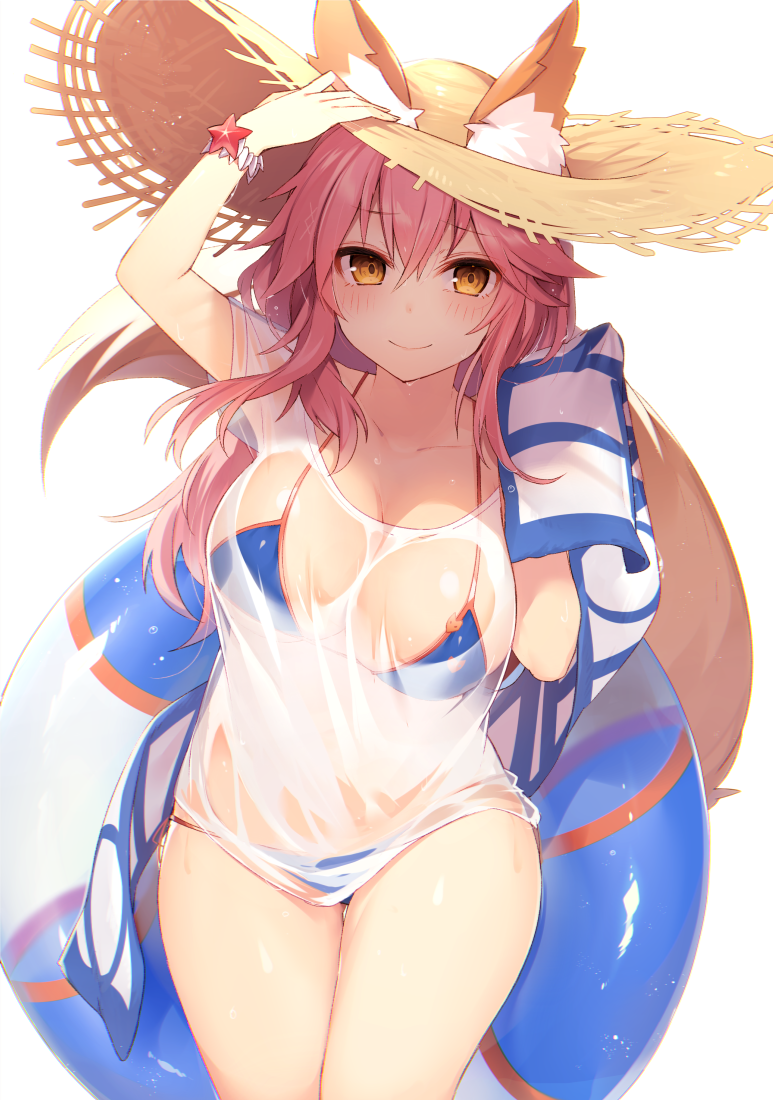 玉藻の前(水着) 「ビキニの日らしいから去年の玉藻ちゃんサマー☀ 」|むりょのイラスト