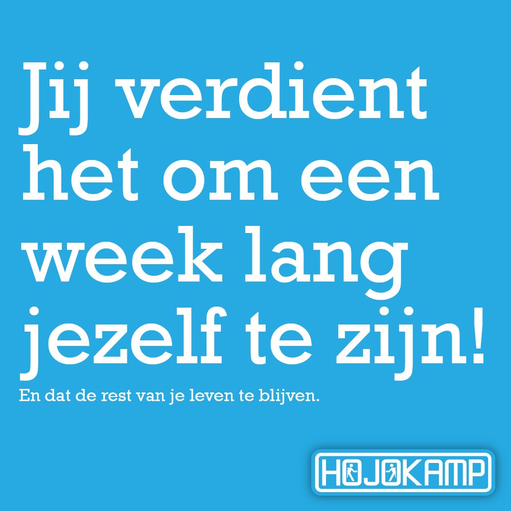 Over een maand vindt Hojokamp plaats! Er zijn nog een paar plekken beschikbaar. Ken jij iemand die het verdient om een week lang zichzelf te zijn? Deel dit bericht dan met diegene. Meer informatie vind je op hojokamp.nl. #beyourself #lhbt
