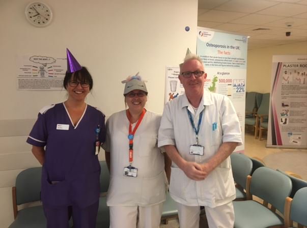 The Fracture and Orthopaedics Clinic celebrating the 70th Birthday of the NHS today! #NHS70