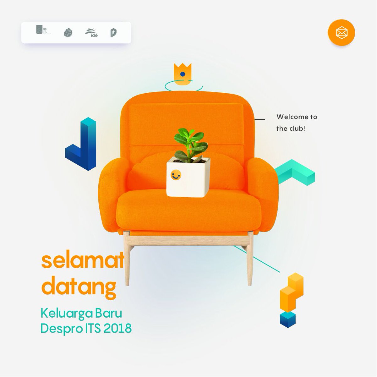 himaideits's tweet photo. [ SELAMAT DATANG ]

Selamat datang mahasiswa baru DESAIN ITS 2018. Semoga terus betah dan produktif!

Kawan-kawan yang belum diterima jangan putus asa, karena besok hari terakhir pendaftaran UMDesain! 

#designits 
#himaIDE
#SelamatDatang https://t.co/g8XzJPbl7g
