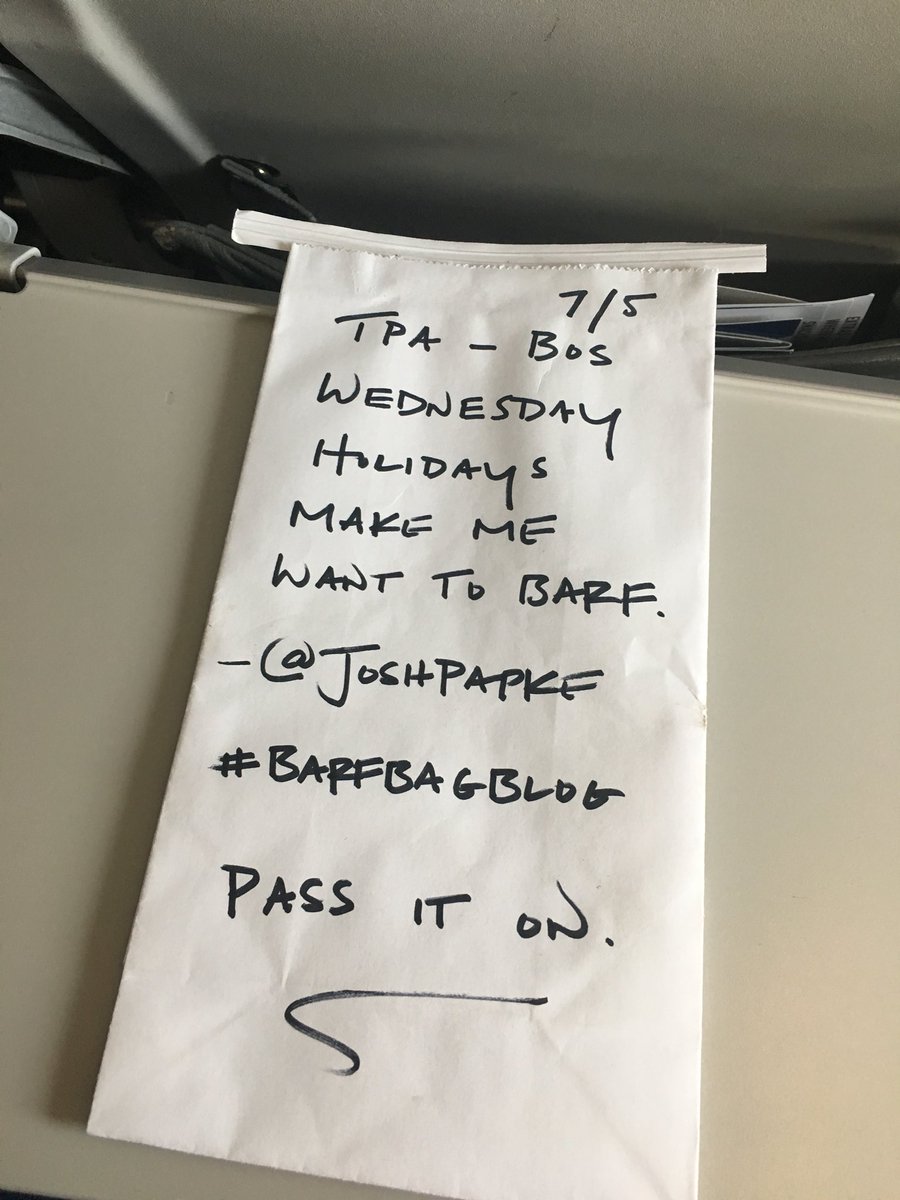 joshpapke's tweet image. @JetBlue #1992:
TPA - BOS | 7.5.18

#Happy5thofJuly.

@FlyTPA
@BostonLogan
#BarfBagBlog: What’s your story?