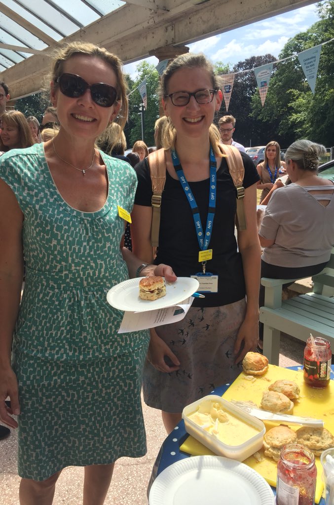 DPT_NHS's tweet photo. Staff saying a big #HappyBirthdayNHS at our #Big7Tea party at Wonford House! Cream teas and cakes all round to celebrate #NHS70! #NHSBig7Tea https://t.co/FmxXanGMQE