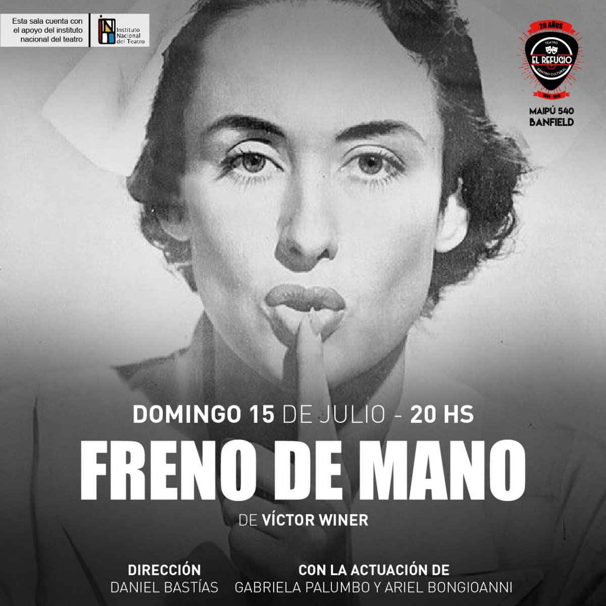 #TEATRO🎭

👉🏼 FRENO DE MANO 

📅 Domingo 15 de julio - 20 hs

¡Los esperamos! 😁