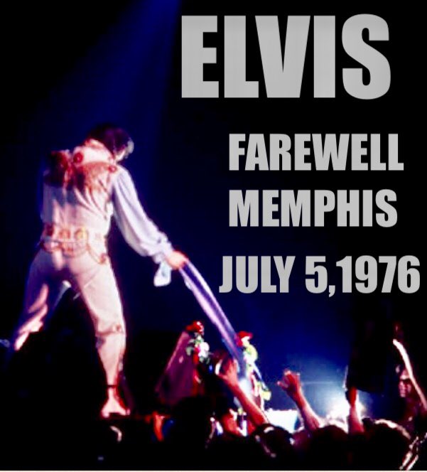 On this date in #Elvis1976 #ElvisPresley performed what turned out to be his last ever concert in #Memphis at the #MidSouthColiseum . It was 22 years to the day that he recorded his first record at Sun in Memphis. #ElvisHistory
