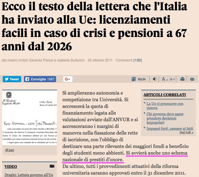 udu_sind's tweet photo. #GovernoDelCambiamento o attuazione delle linee #Gelmini e #Tremonti?
La famosa lettera di Berlusconi a UE del 2011 con prestiti d’onore!
https://t.co/soHOtGzzNu
#NOdebitostudentesco #NOstudentdebt
@MiurSocial @bussetti_marco @lofioramonti @giulianosal @LuigiGallo15 @mariopittoni https://t.co/OpbI5EOC8F