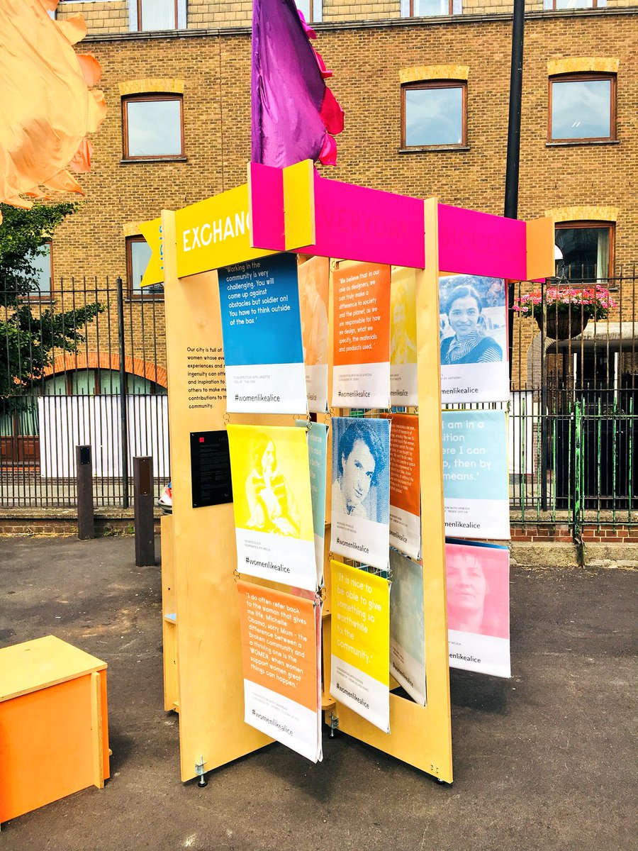 AliceSkeats's tweet photo. So lucky to have such fantastic community spaces &amp; art installations on my new work doorstep. Love this collection celebrating inspirational women for 💯 years of women’s suffrage especially #womenlikealice (great name 😉) #Bankside certainly is a fab place to be ✌🏻@BOSTSE1 https://t.co/BATpC4dLjX