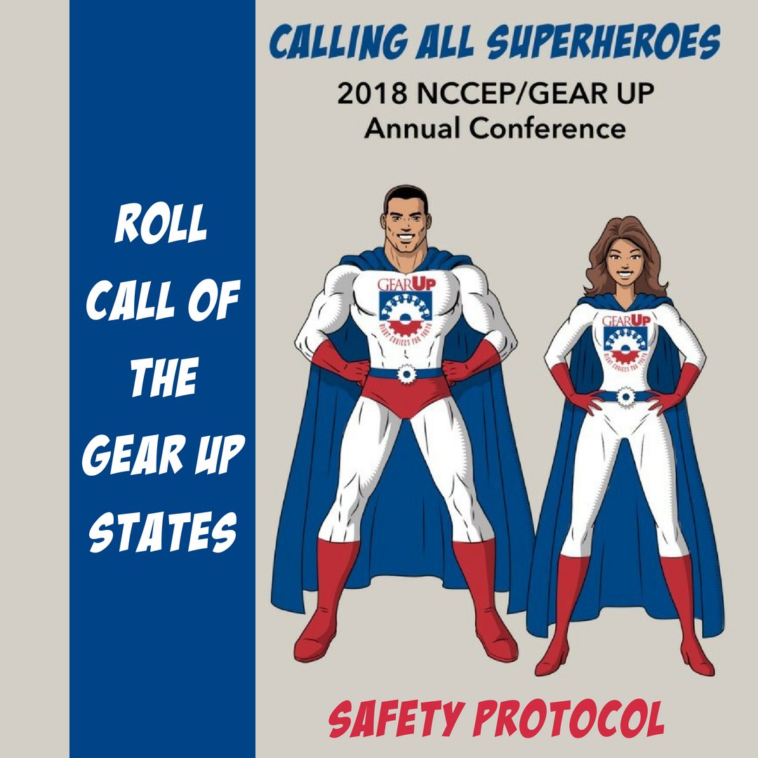 edpartnerships's tweet photo. So excited to see all the #GEARUPworks ppl at the #GUcon! Esp excited for Roll Call of the GEAR UP States. Be sure to be ready to make some noise (and follow the safe protocol) on Monday morning of the conference. https://t.co/IzHpUacNjh