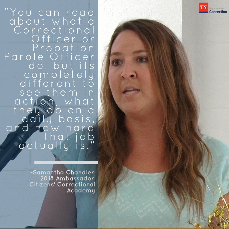TNTDOC1's tweet photo. #CitizensCorrectionalAcademy #TDOCambassador #intheirownwords #transparentTN https://t.co/bnHyWYjMd1