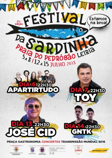 Começa hoje o Festival da Sardinha, na Praia de Pedrógão - Leiria! Aproveite, a entrada é livre! #sardinha https://t.co/Rewp8fCGeM
