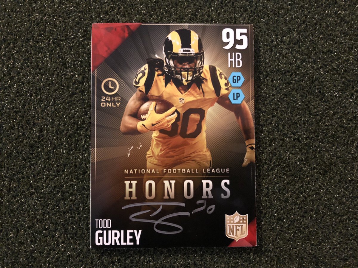 EASPORTS_MUT's tweet photo. #ThrowbackThursday 
RETWEET and LIKE for a chance to score this mini throwback MUT Item signed by @TG3II 

His #MUT18 LTD Signature Series is in packs through Saturday Morning! 🖋 #SignatureSeries https://t.co/ReSadf529S