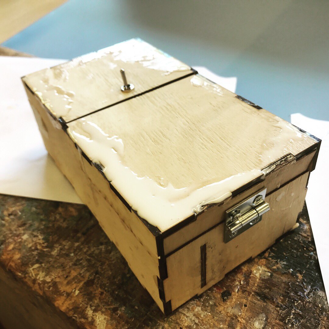 theDTguy's tweet image. I don&apos;t think this student used enough glue? I can still see some wood left!!! #uselessbox