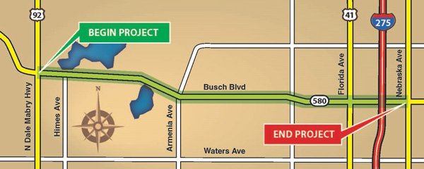 HillsboroughMPO's tweet image. .@MyFDOT_Tampa is looking to improve W Busch Blvd (SR 580) for pedestrians, bicyclists, transit users and motorists. You’re invited to take part in a Corridor Alternatives Public Meeting on TUE, 7/10, 5:30-7:30p @ Tampa First Seventh-Day Adventist Church fdotd7studies.com/westbuschblvd/…