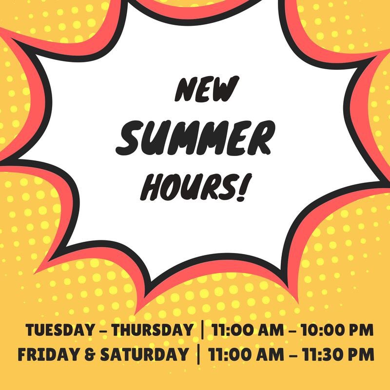 Recreation_TX's tweet image. NEW SUMMER HOURS STARTING THIS WEEKEND! Come hang out late with us! #getRec’d