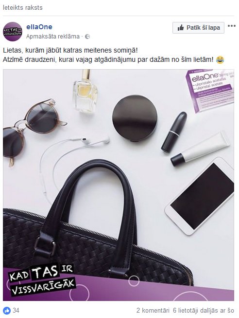 protams, kvalitatīvākais Facebook mārketings ir ''ietago savu draugu'' posti. piemēram, šī avārijas kontracepcijas reklāma aicina tevi ietagot visas savas draudzenes, kas ir maukas.