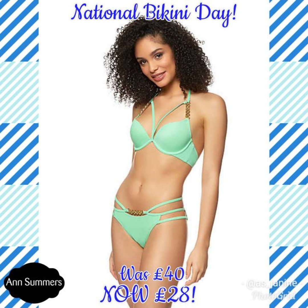 AS_Janine's tweet photo. 👙 It's National Bikini Day! 👙
Our Sunrise Strappy Bikini is currently in the sale for just £28! Message me to order ❤️
#annsummers #nationalbikiniday #bikini #aroa #tripleboost #sale #swimsuit #Swimwear https://t.co/F2ufbMp0IM