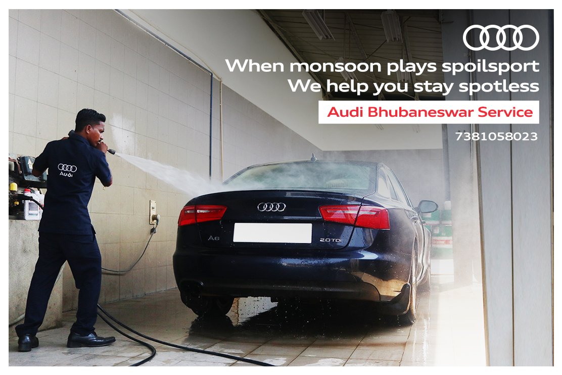 audi_bbsr's tweet photo. Enjoy those #MonsoonTrips carefree. Audi Bhubaneswar Service is there to keep your #Audi spotless.
For service bookings call us on 7381058023. https://t.co/YLHWIv6FNd