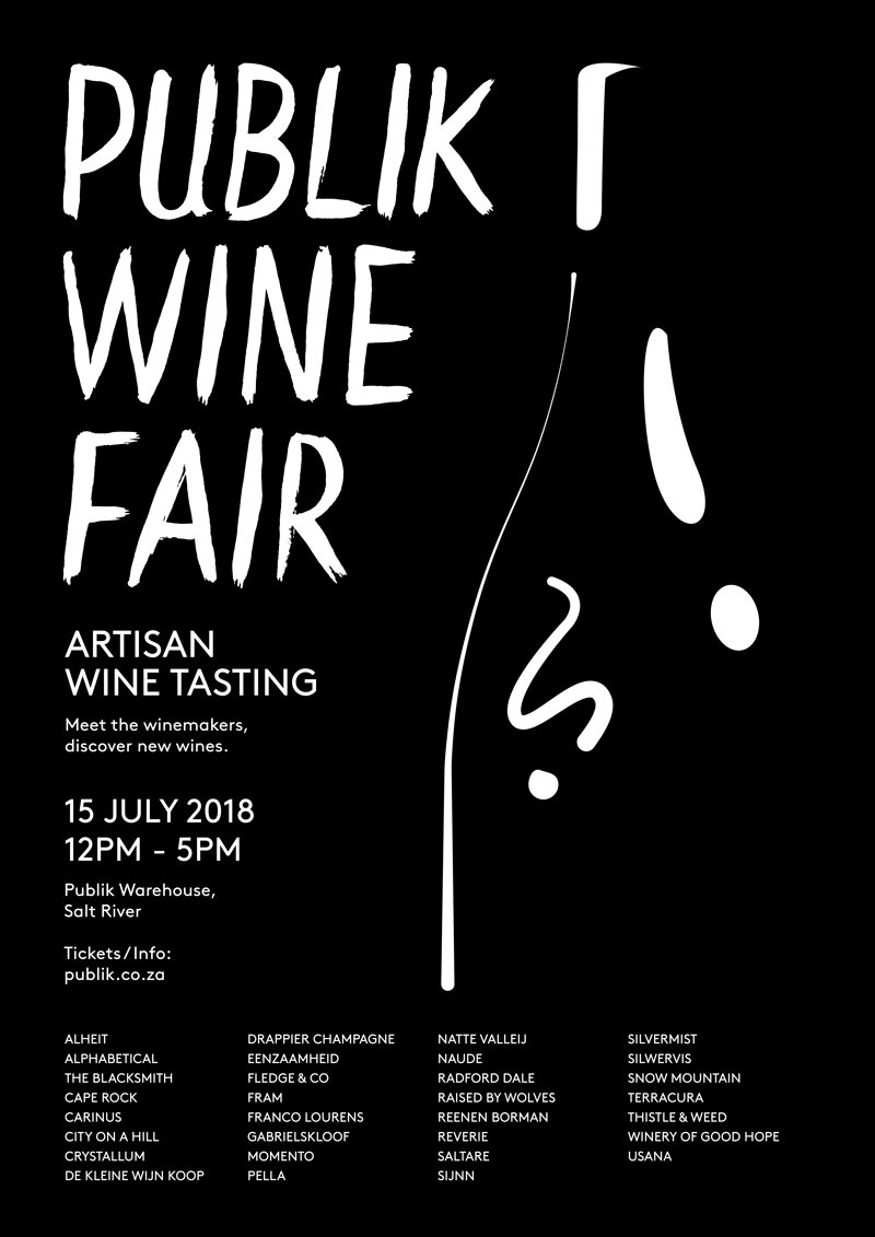 PublikWine's tweet photo. SUNDAY 15 JULY IS THE FIRST 
PUBLIK WINE FAIR !!
Meet over 20 winemakers, taste over 100 wines.
R200pp, limited to 300 tickets, available at https://t.co/q3fCcWuDgA. https://t.co/pcP1SSaTXy
