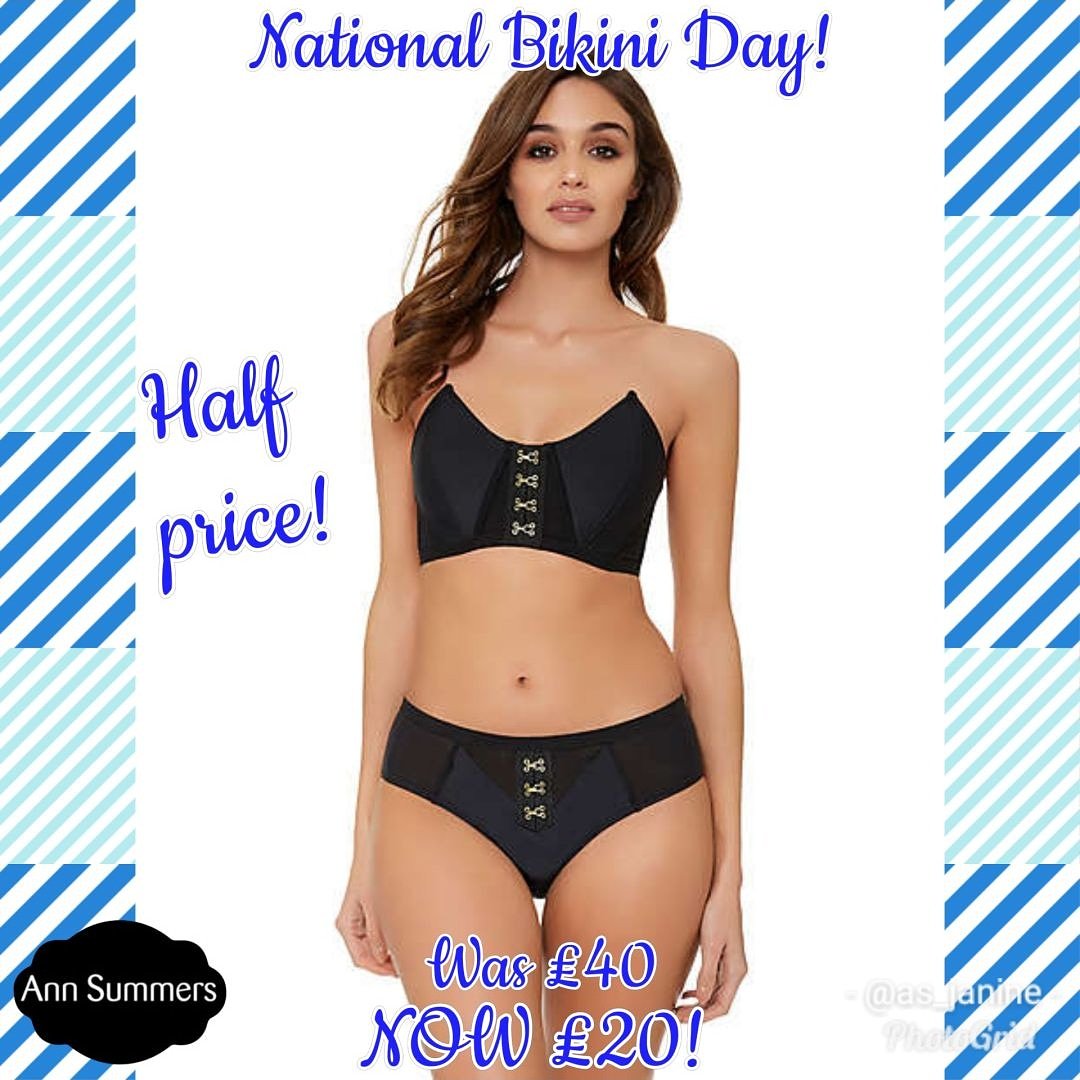 AS_Janine's tweet photo. 👙 It's National Bikini Day! 👙
Our Cancun Bikini is currently HALF PRICE in the sale for just £20! Message me to order ❤️
#annsummers #nationalbikiniday #bikini #aroa #tripleboost #sale #swimsuit #Swimwear https://t.co/wNkHNzCZWl