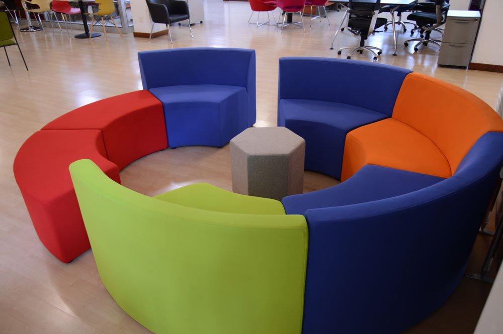 Colorful collaboration seating concept #VictoriaFurnitures