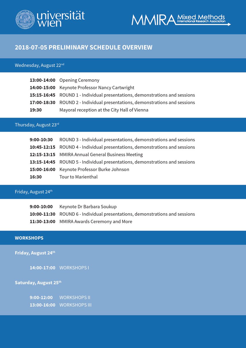 2018-07-05 preliminary schedule overview