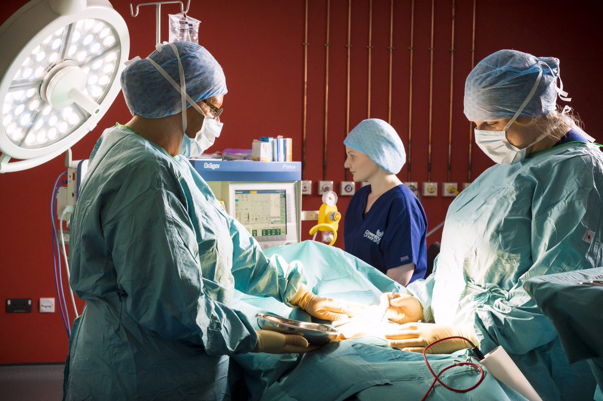 CovUniHC's tweet photo. #NHS70 | Our Operating Department Practitioners are always keeping busy in our simulated operating theatre. Training #ODPs of the future. 

#AHPsintoAction https://t.co/dvmoup02cu