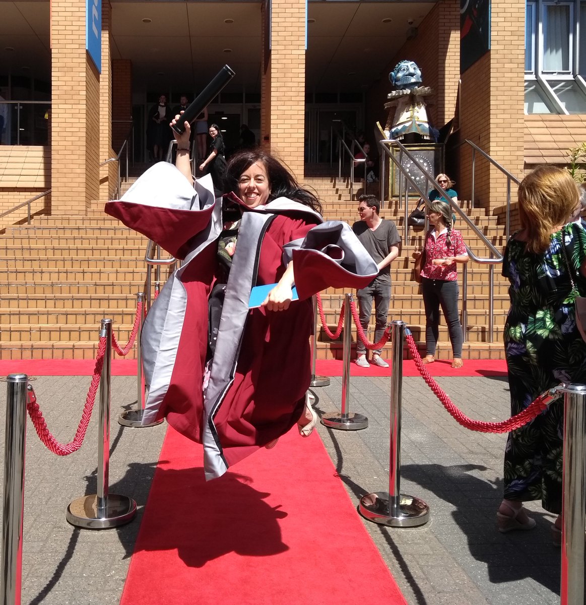 soma_psychic's tweet photo. @RCS_TheExchange @RCStweets I was made a Professor of the Royal Conservatoire of Scotland today, where I got the super power of levitating on the red carpet. Thank you! #noplacelikeRCS #iloveitthere https://t.co/9BNEtGSs97