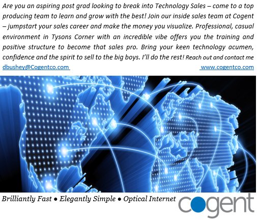 dbushey21's tweet photo. Seasoned #sales pro's or just starting out - explore this Cogent #job opportunities. #salesjobs #selling #telecomsales #technologysales https://t.co/f93Guu3PTs