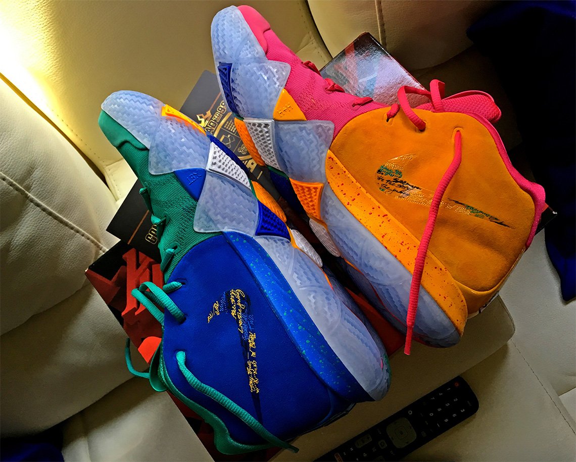 brkicks's tweet photo. Nike sends out 200 pairs of limited edition Kyrie 4 "NBA 2K"

📸 @imsobrooklyn https://t.co/gc6BcQuQT8
