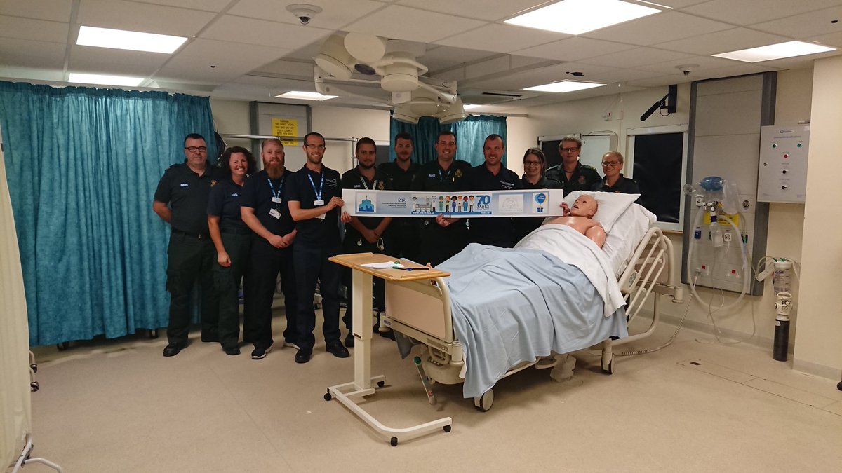 <a href="/YorksAmbulance/">Yorkshire Ambulance</a> Paramedics enjoying our RAMSI course on the 70th birthday of the NHS. <a href="/MattLoweSim/">Matt Lowe</a> #NHS70
