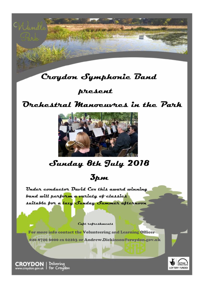 It's this Sunday folks. They're playing for an hour only. <a href="/FoWPCroydon/">Wandle Park Croydon</a> #Croydon