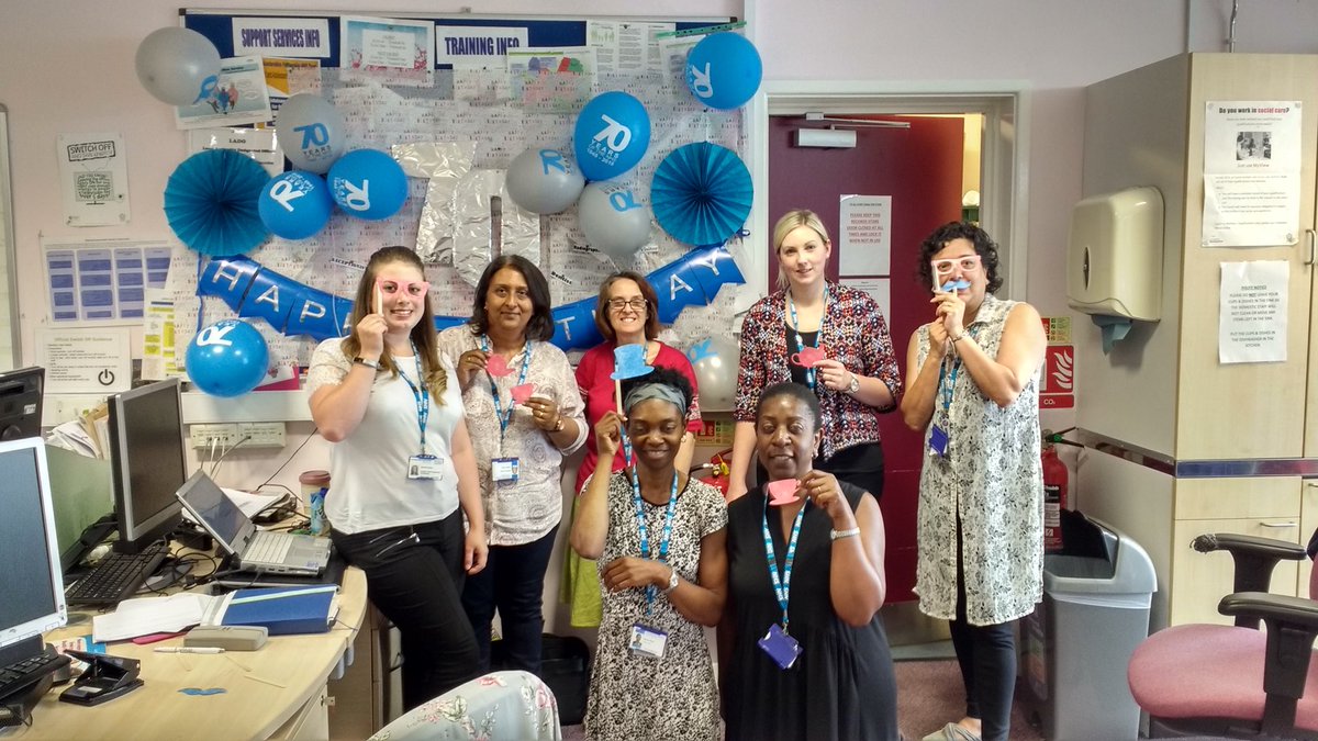 Our Area 5 #HealthyTogether team at Belgrave Children’s Centre having fun celebrating #NHS70