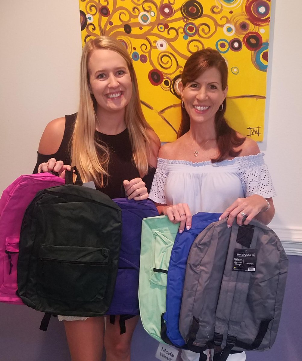 Dr. Bruce Ouellette, his wife Gwen and daughter Courtney donated 48 backpacks to ECCAC! Thank you! We are still in need of any kind of school supplies for our kids!