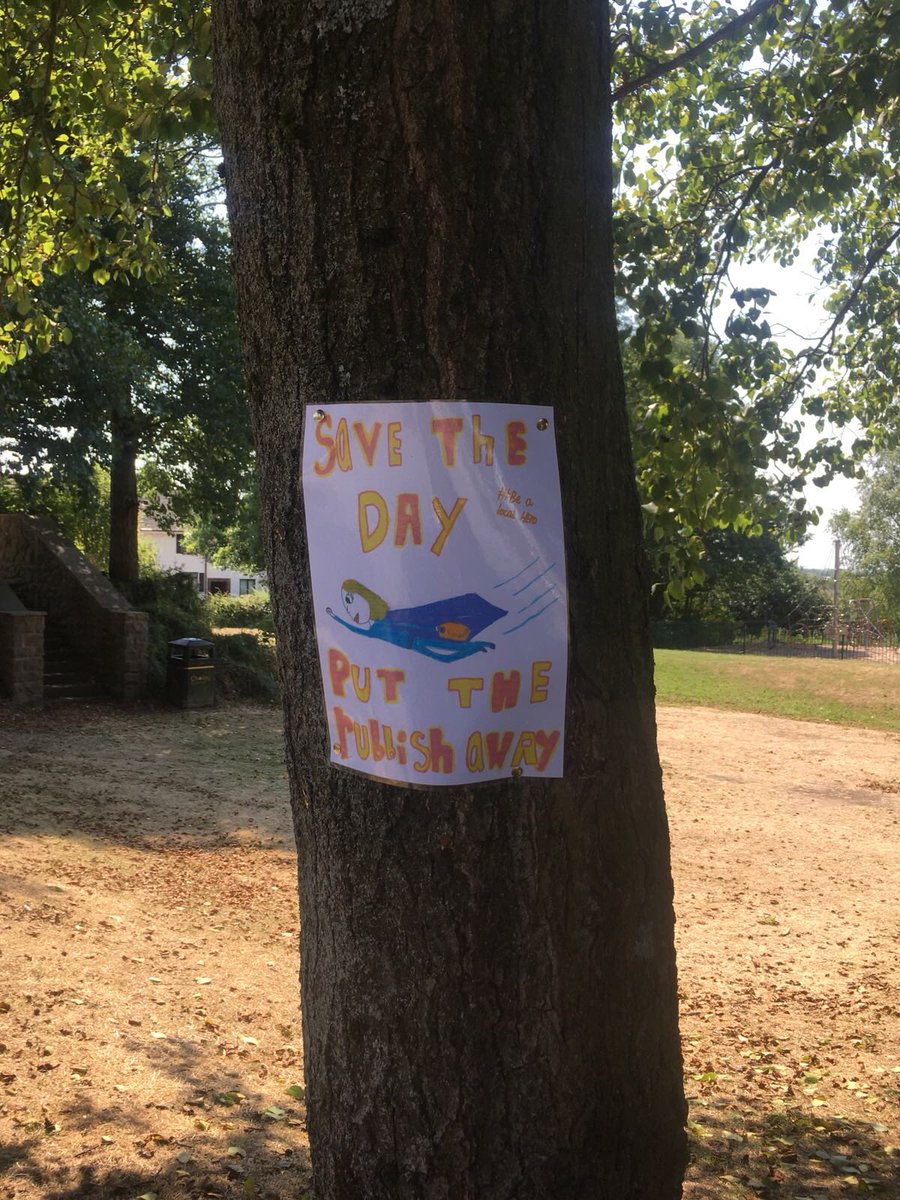 Local school took part in a competition to design posters for our Keep It Clean, Keep It Green campaign. We just spotted this one in the park! 🚮♻️