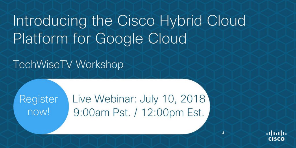 📌Live Webinar: July 10 at 9:00am Pacific Time / 12:00pm Eastern Time
Introducing the Cisco Hybrid Cloud Platform for <a href="/GoogleCloud/">Google Cloud</a>
cs.co/6019Dmv3D
#cloud