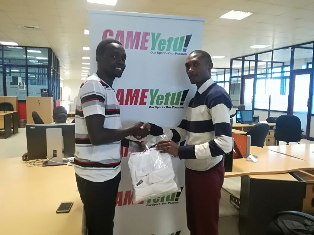 Earlier today, <a href="/dennisKetone/">Dennis ketone</a> picked his #ShindaNaGameYetu ORIGINAL jersey. Do you want one?
Click this link goo.gl/wB6L2g