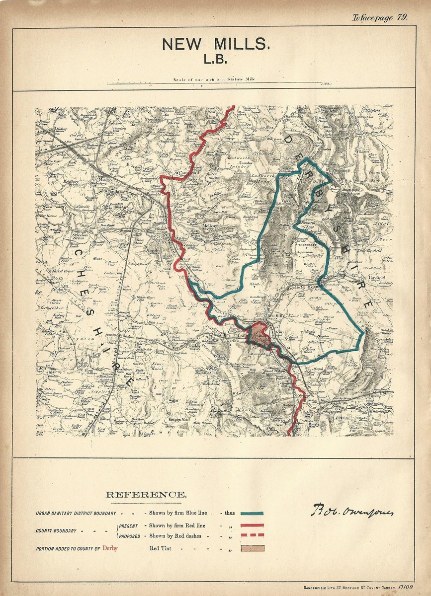 antiquemapsuk's tweet photo. https://t.co/vjycl6V7hJ #NewMills #Derbyshire #OrdnanceSurvey #map for 1888 #BoundaryCommission at Frontispiece of #CanaryWharf. #Cheshire #Mellor #Disley #Marple #Thornsett #Chadkirk #antiquemaps #oldmaps #ancestry #familyhistory #familytree #genealogy #history #heritage #roots https://t.co/OfCYBZvxqb