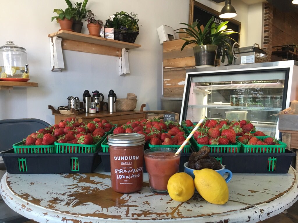 dundurnmarket's tweet photo. Hey #HamOnt Looking to escape this #heatwave ?  Come try our new, refreshing home made strawberry lemonade.  It's cool, refreshing and #healthy! https://t.co/Ls5dWsKZNR