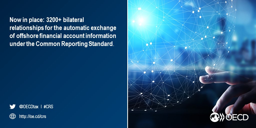 OECDtax's tweet photo. Global network for automatic exchange of #tax information: +100 jurisdictions get ready to exchange #CRS information as of Sep 2018.
See ➡️ https://t.co/geqdUwjwQ2 https://t.co/Tc476zLQp7