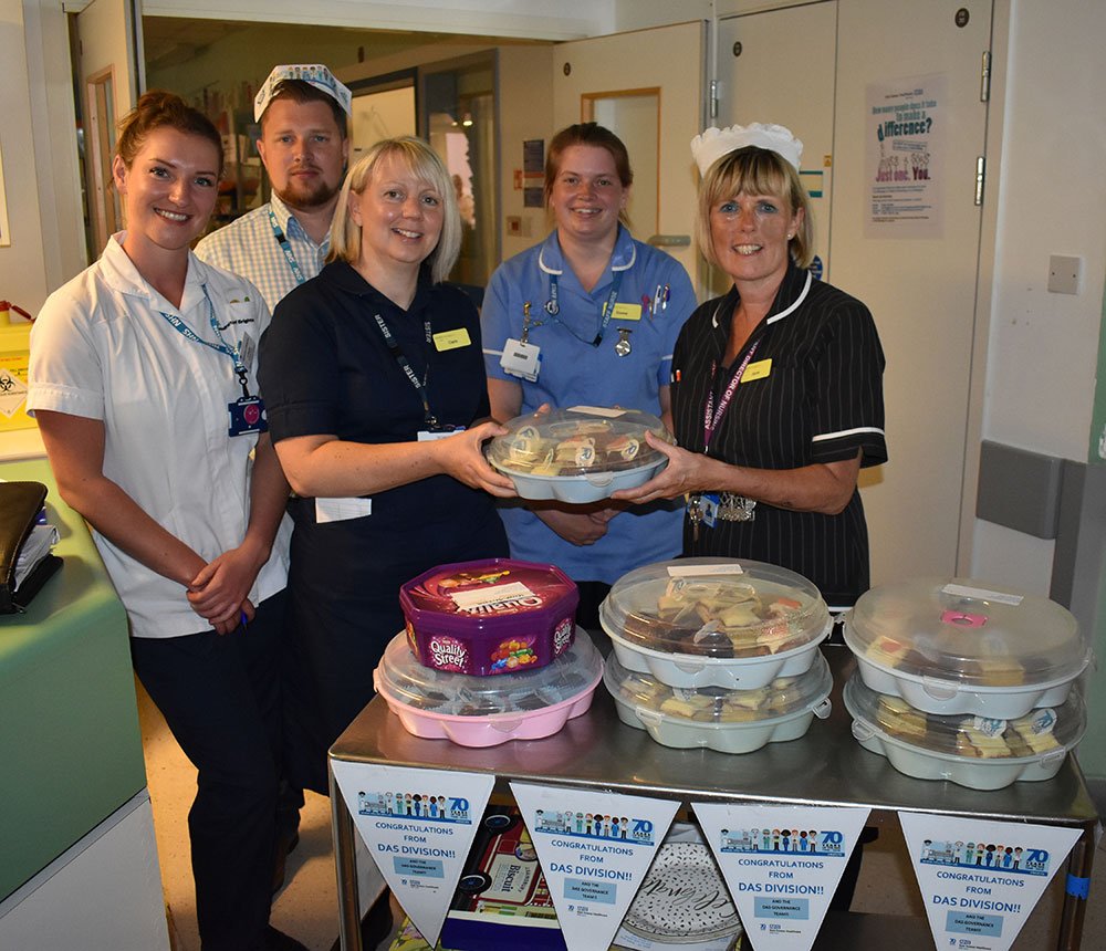 ESHTNHS's tweet photo. Our greats teams @ESHTNHS celebrating #NHS70 #ESHT70 #OurMarvellousTeams #HappyBirthdayNHS https://t.co/ThATKhyjC4
