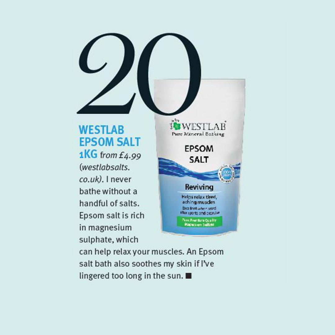 spaprcompany's tweet image. @westlabsalts featured in @SainsburysMag @sainsburys in the "20 Body Buys Under £10!" #ThursdayThroughts #Westlab #BathSalts #EpsomSalts