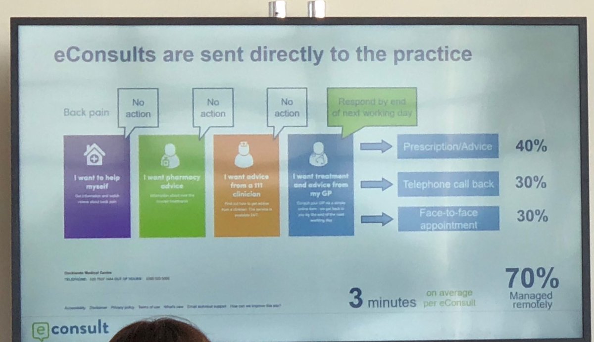 drmauricesmith's tweet photo. ⁦@murrayellender⁩ talks about #eConsult 

Better #SelfCare, moving patient consultations online, improving patient access to GP services

Ready to roll out to GP practices in #Liverpool now 

#iLINKS18 https://t.co/p35N7GC0Kl