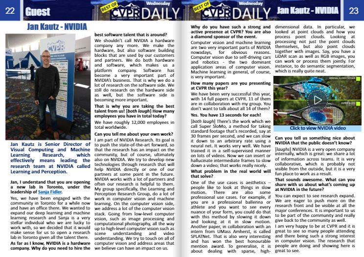 RSIPvision's tweet photo. Why does @NVIDIA hire all this software talent? Exclusive interview with NVIDIA's lead researcher @jankautz on BEST OF CVPR by @RSIPvision. Read it here ==> https://t.co/f2rN0yQALJ
@NvidiaAI #ArtificialIntelligence #AI #ComputerVision #CVPR #CVPR18 #CVPR2018 https://t.co/jyyayteKQO