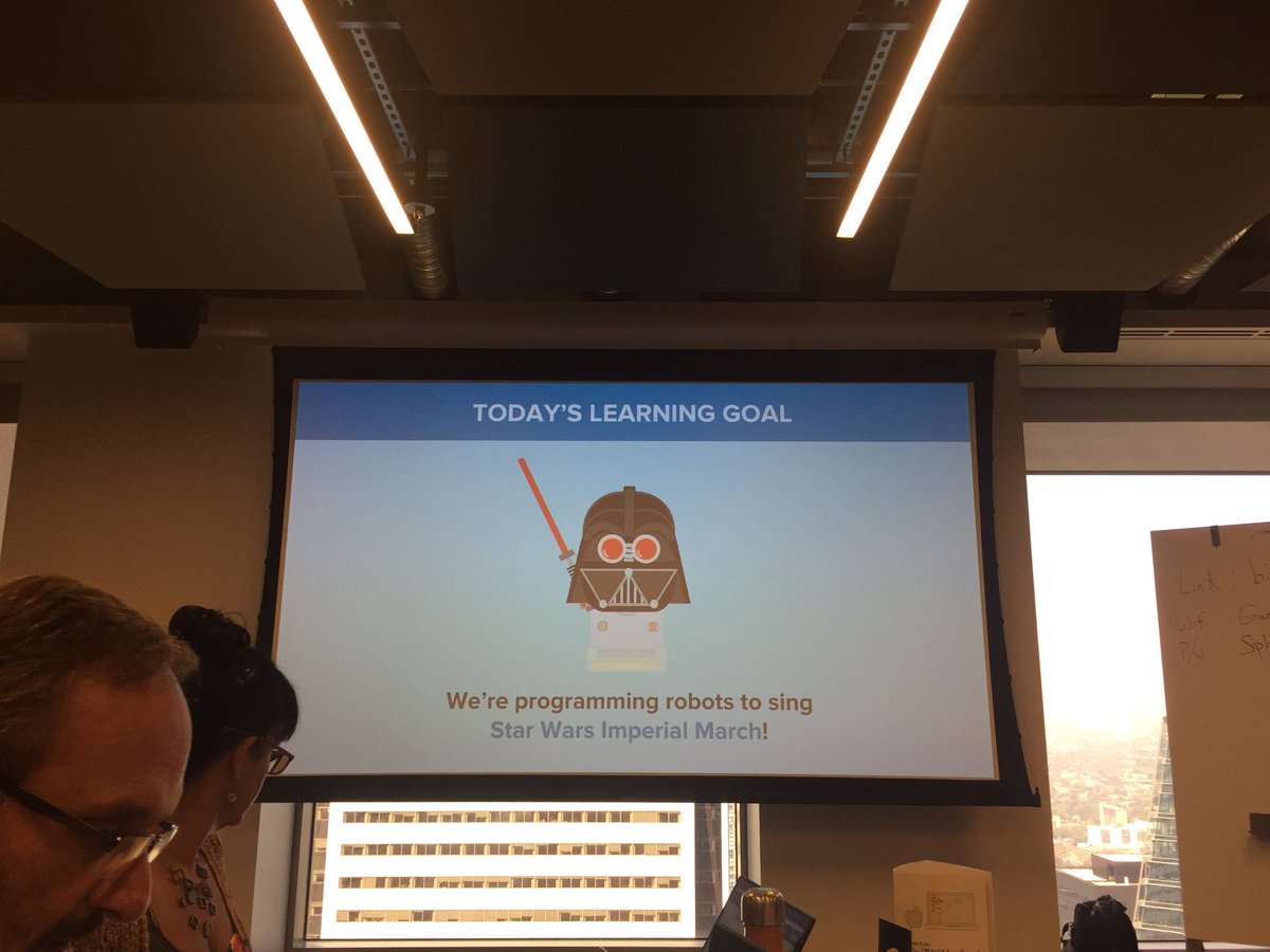 mamamilligan's tweet image. Day 3 of #teachercon, learning to code using little robot friends. #canadalearningcode