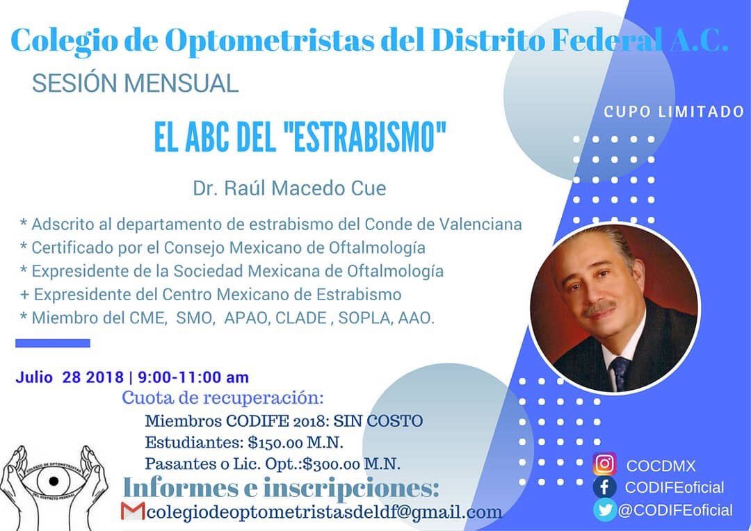 CODIFEoficial's tweet photo. Cordialmente invitados a la sesión mensual, cupo limitado.
Informes al correo del colegio colegiodeoptometristasdeldf@gmail.com
#CODIFE #SESIONACADEMICA #AMFECCO https://t.co/Rmk8oxUK64